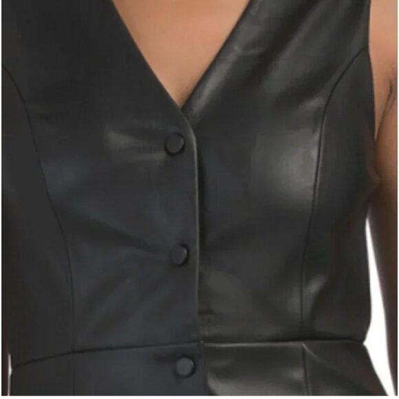 8 Steve Madden Bridgette Vegan Leather A-line Dress - Picture 5 of 10